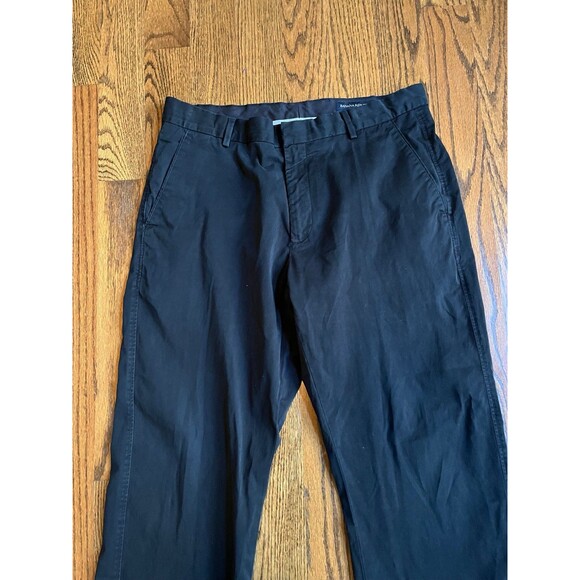 Banana Republic Pants Mens 36x30 Black Chino Flat front Straight Dark Wash - Picture 2 of 5